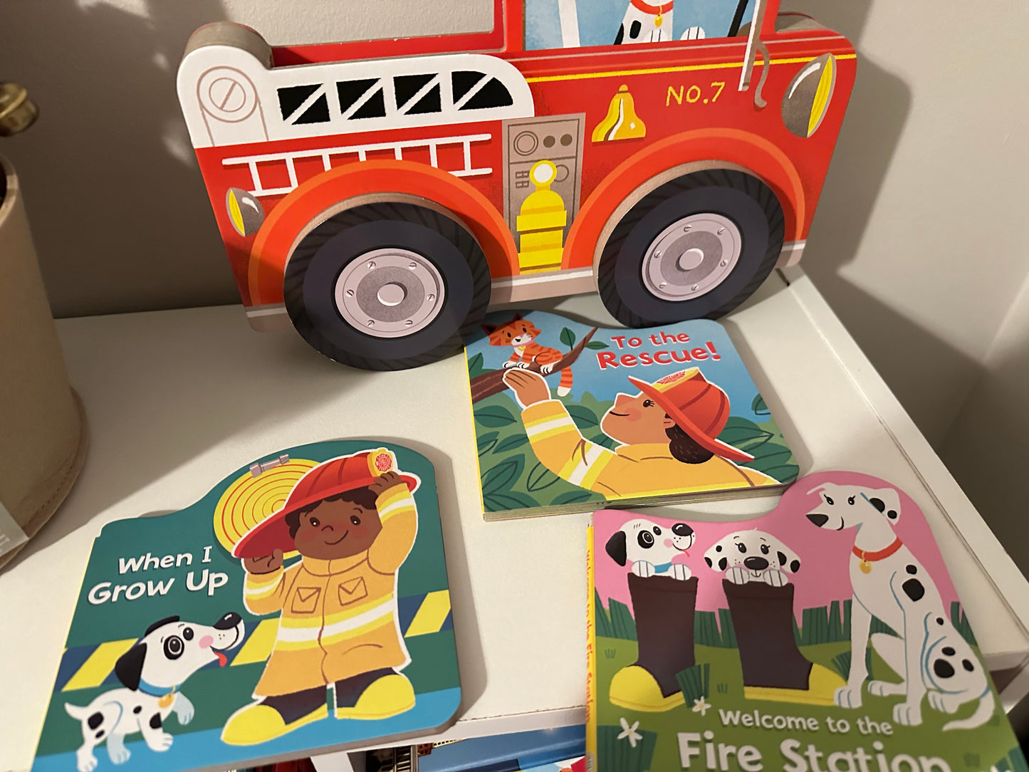 #75B set of 3 books that store in fire truck