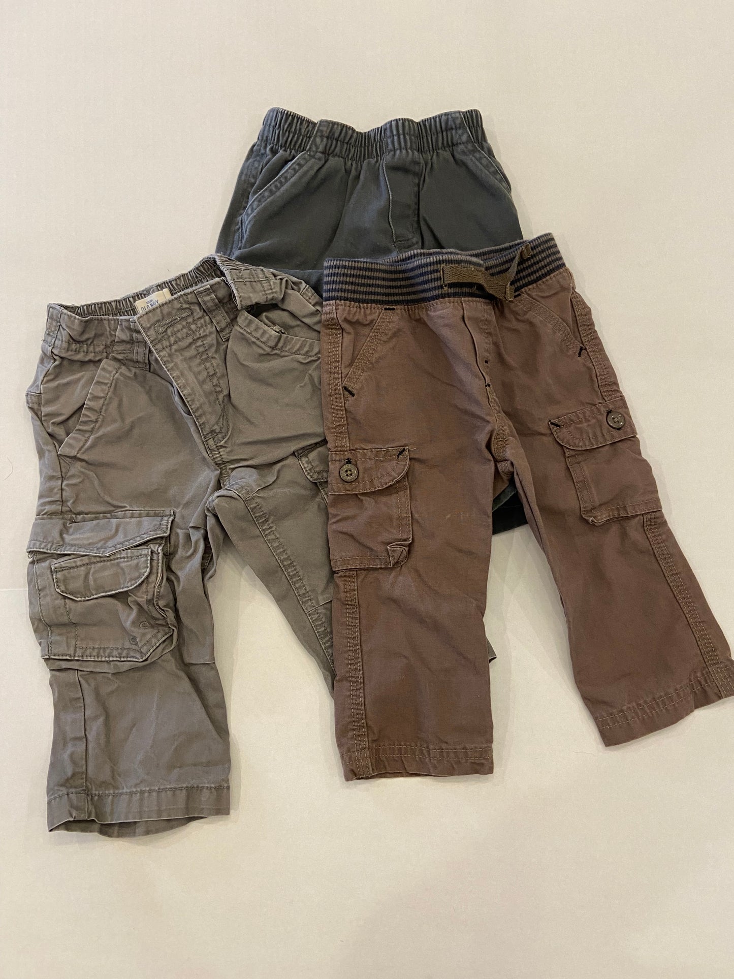Boys 12-18 mos Mixed pant bundle, including 2 cargo pants