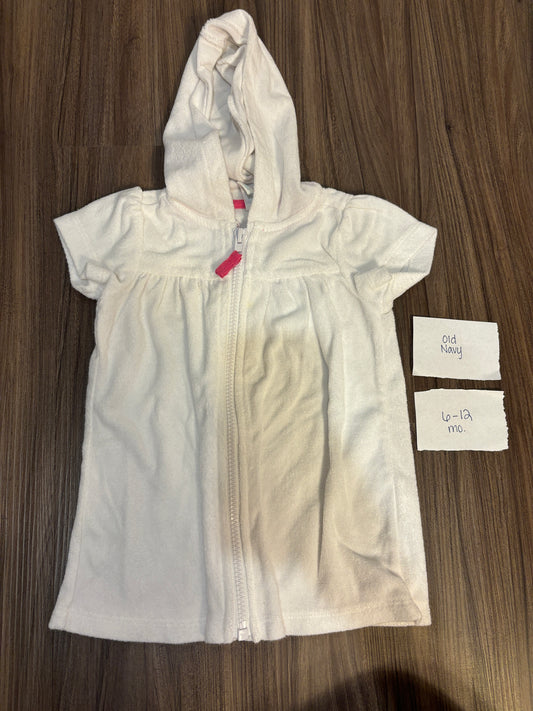 6-12 Mo - Old Navy - White Zip Swim Cover Up - PU 45236 (near Kenwood) Except Semiannual Sale