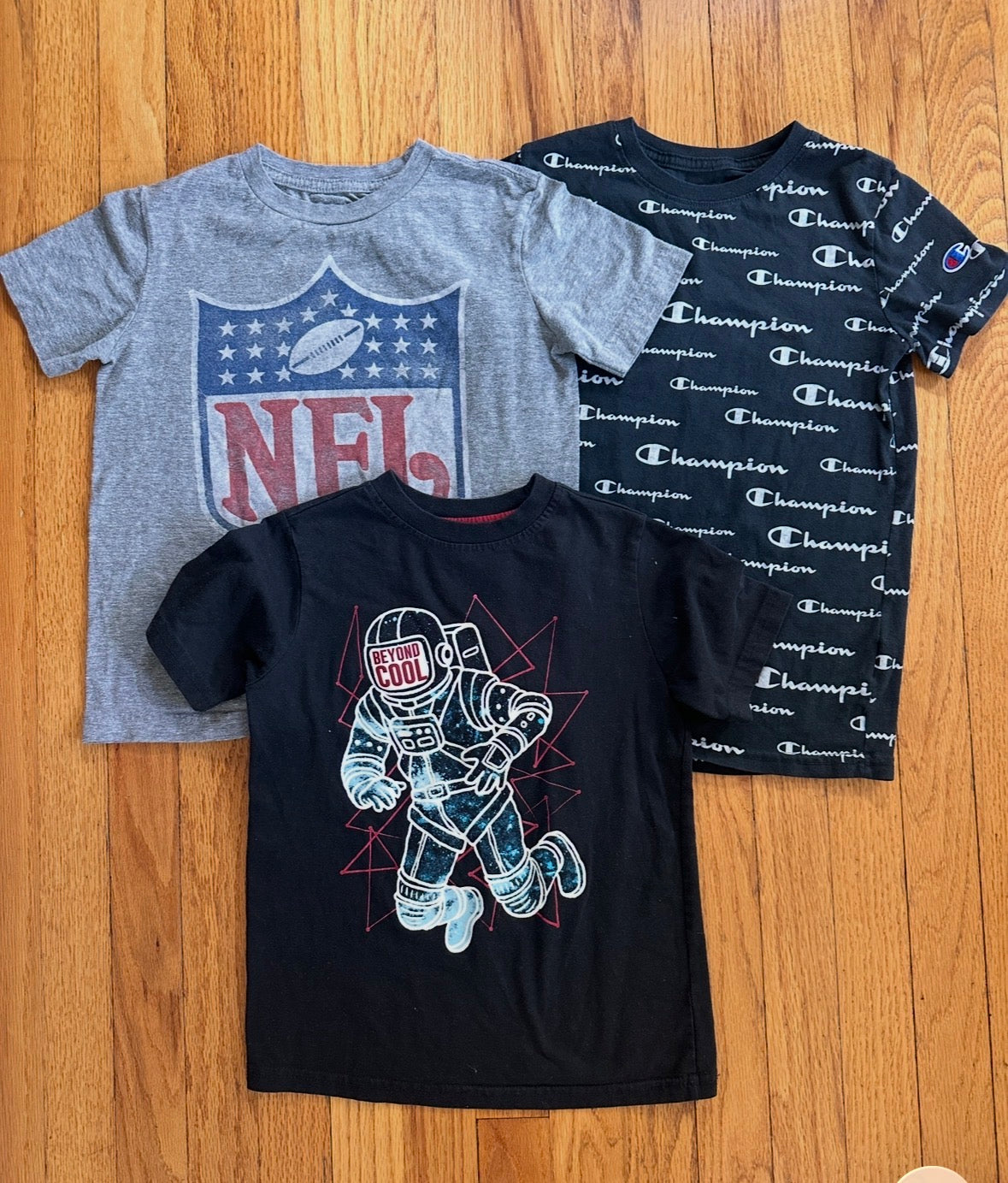 #94 Set of 3 Shirts (NFL, Champion & Wonder Nation) - youth S - VGUC