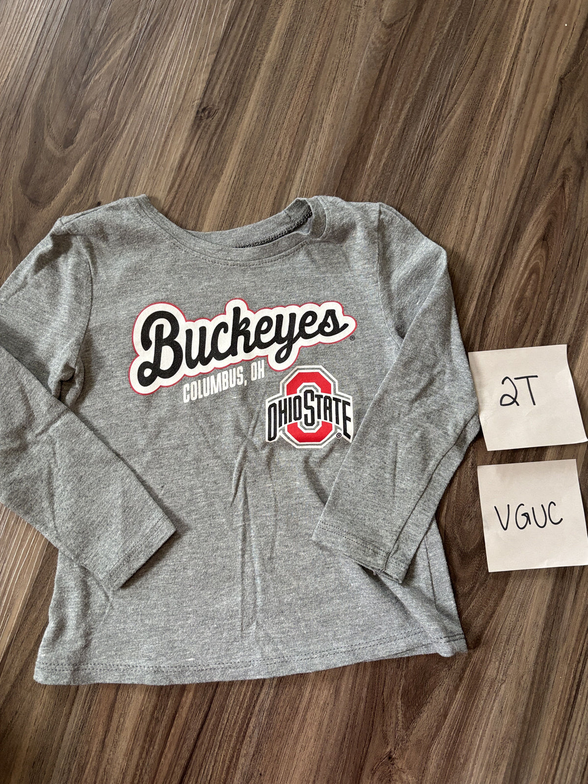 #138 - 2T VGUC Grey LS Buckeyes TShirt