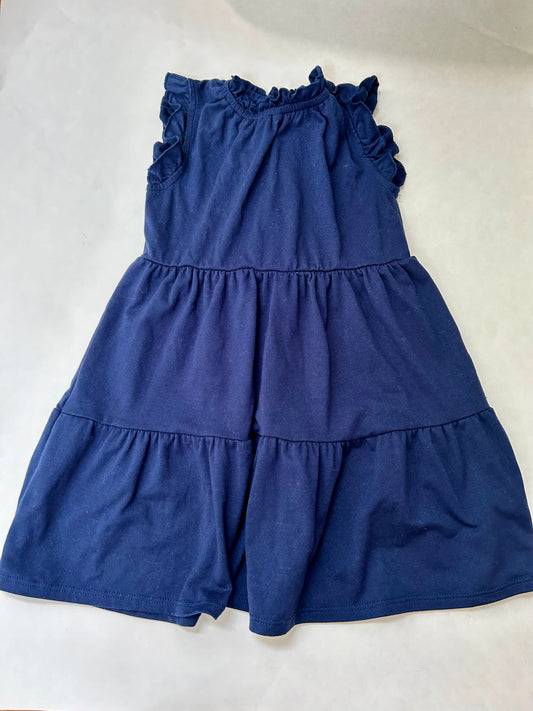 45242 Girls 3T Copper Key navy knit dress