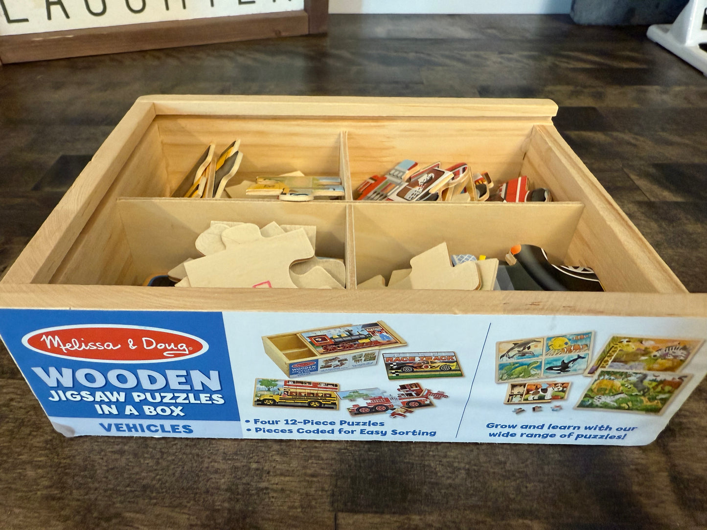 #173-Melissa & Doug 4-in-1 puzzle box
