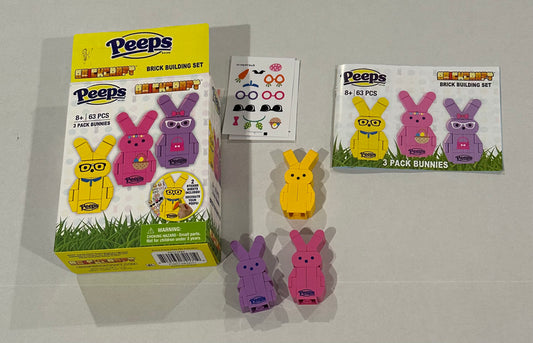 #160 Peeps knockoff Legos toys - 3 bunnies