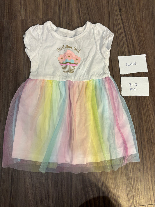 #138 - 9-12 Mo - EUC Carters - Birthday Girl Dress - PU 45236