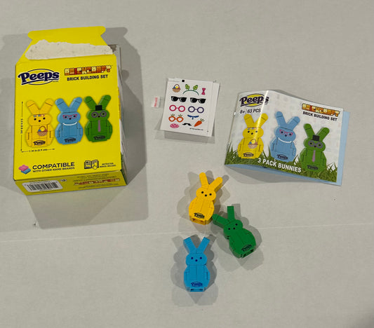 #160 Peeps knockoff Legos - 3 pieces