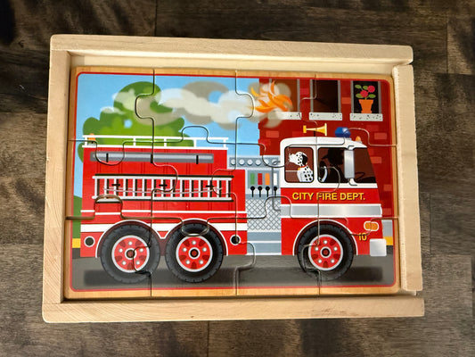 #173-Melissa & Doug 4-in-1 puzzle box