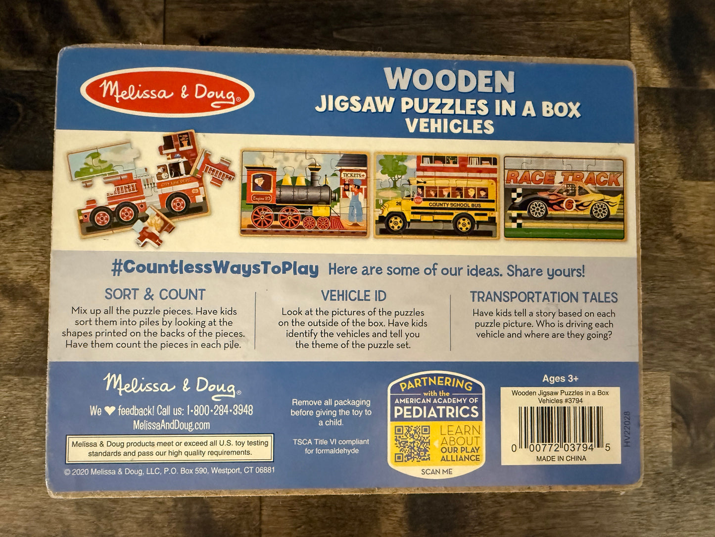 #173-Melissa & Doug 4-in-1 puzzle box