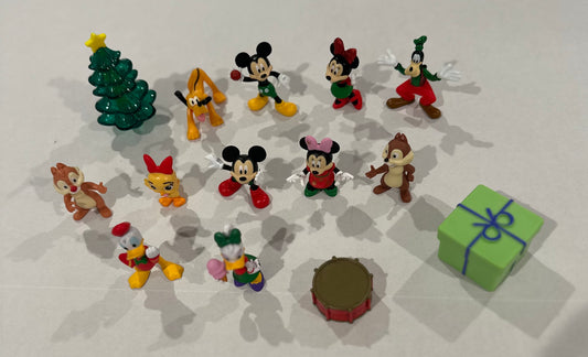 #160 Mickey Mouse and Disney set of Christmas figurines