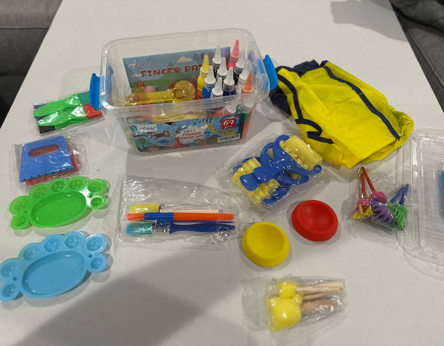 #160 Kids 64 piece art set - majority of it is still new in packaging