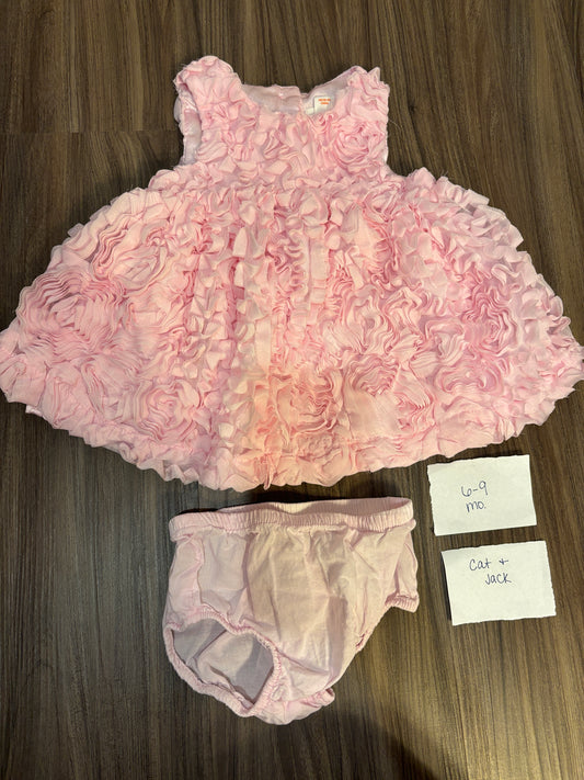 #98B - 6-9 Mo - Cat & Jack - Pink Rossette Dress - PU 45236 Except Semiannual Sale