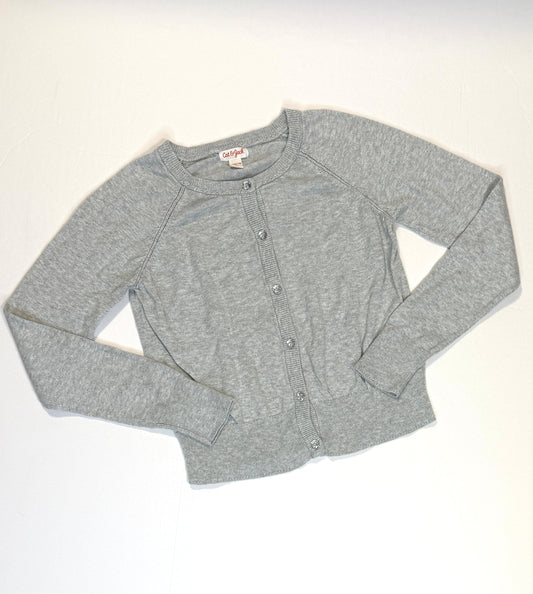 155 Girls Cat and Jack Size L Gray Cardigan