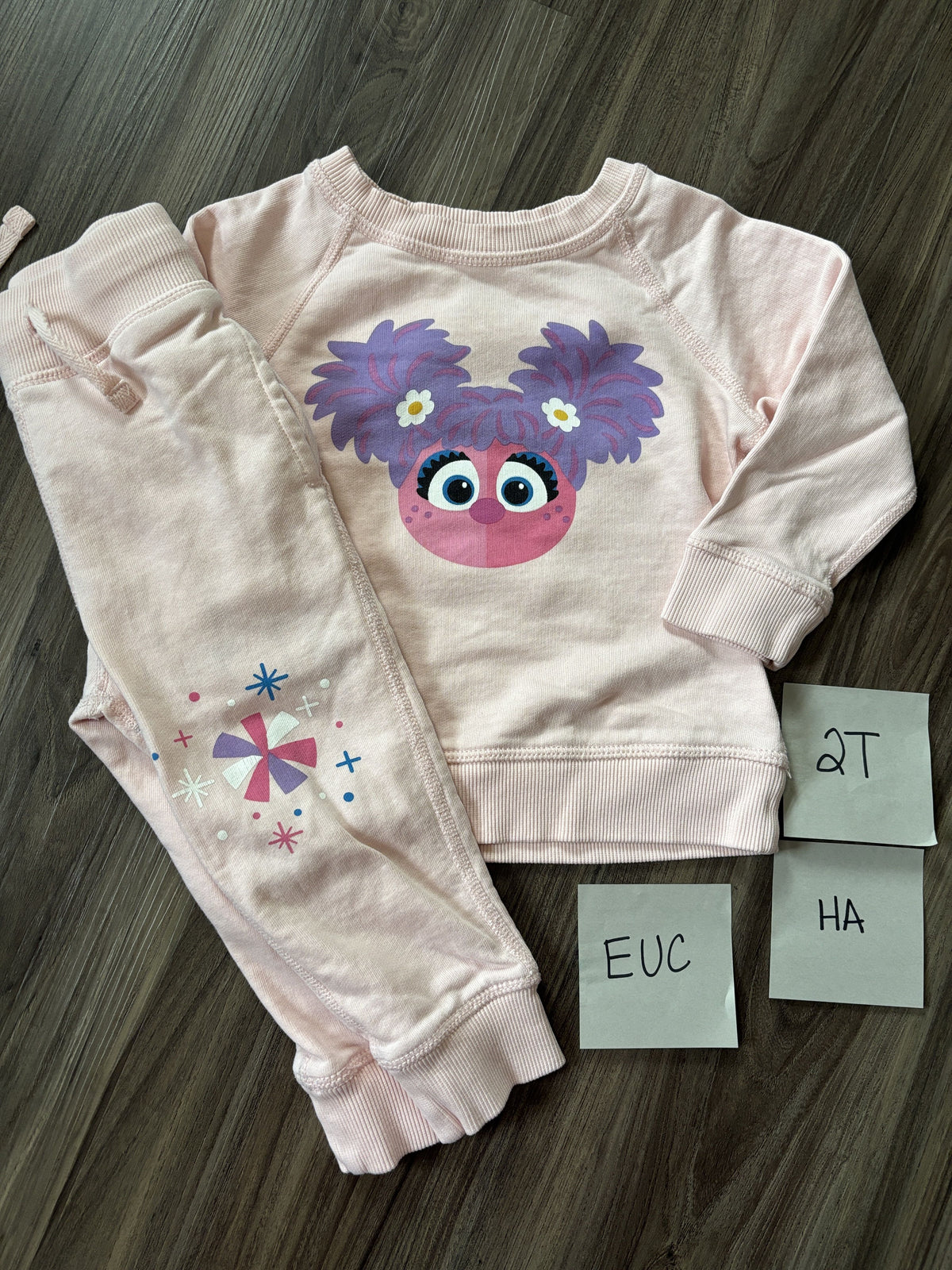 #138 - 2T Hanna Andersson EUC Abby from Sesame Street Joggers