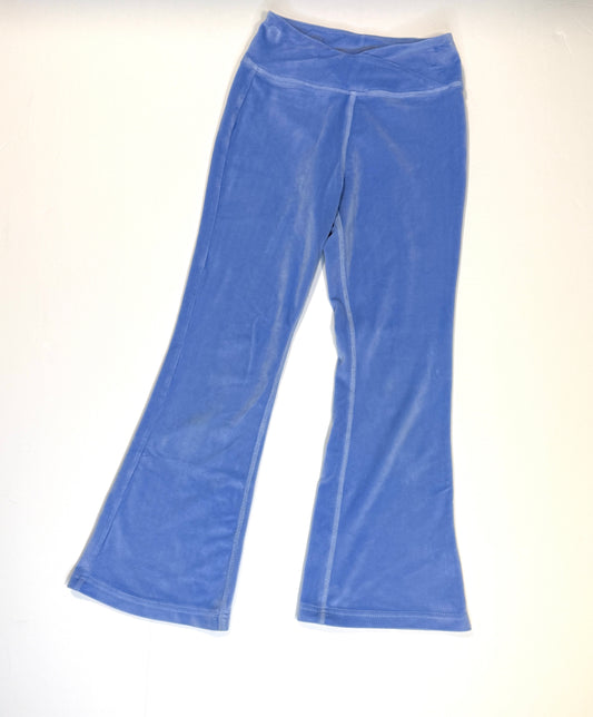 155 Girls Size M (10) Yogalicious Blue Velour Flare Pants