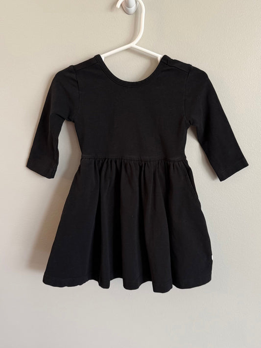 #173-*reduced*RuffleButts black dress size 2T