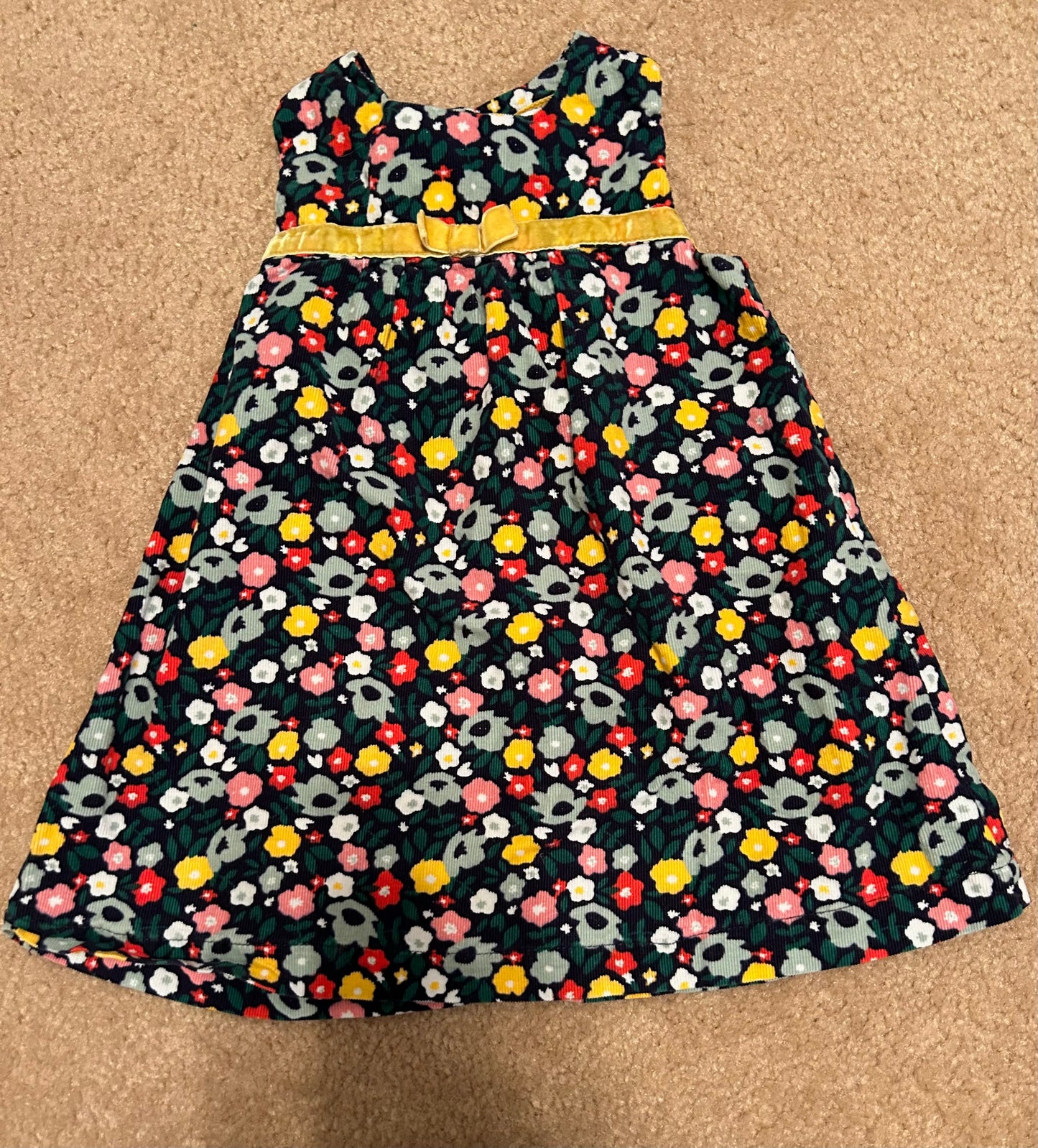 Boden Floral Cord Dress (Lined)