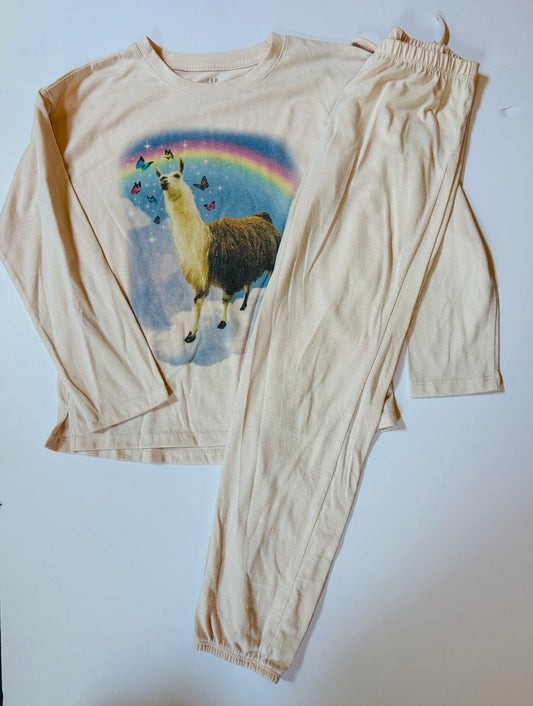#41 |  8 GAP Llama Rainbow Pajama Set, girls