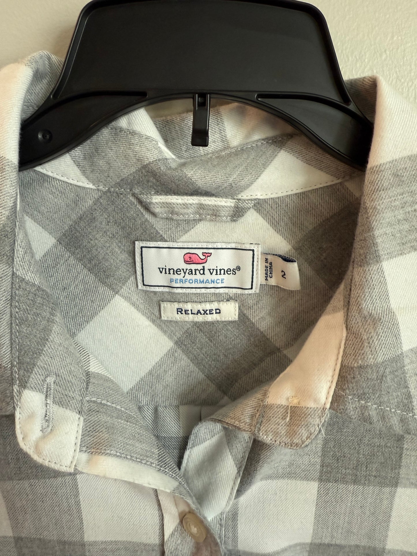 #173-Vineyard Vines women's buffalo plaid shirt size 2