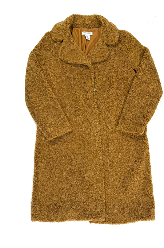 155 Women's Size Small Rachel Zoe Tan Fuzzy Coat