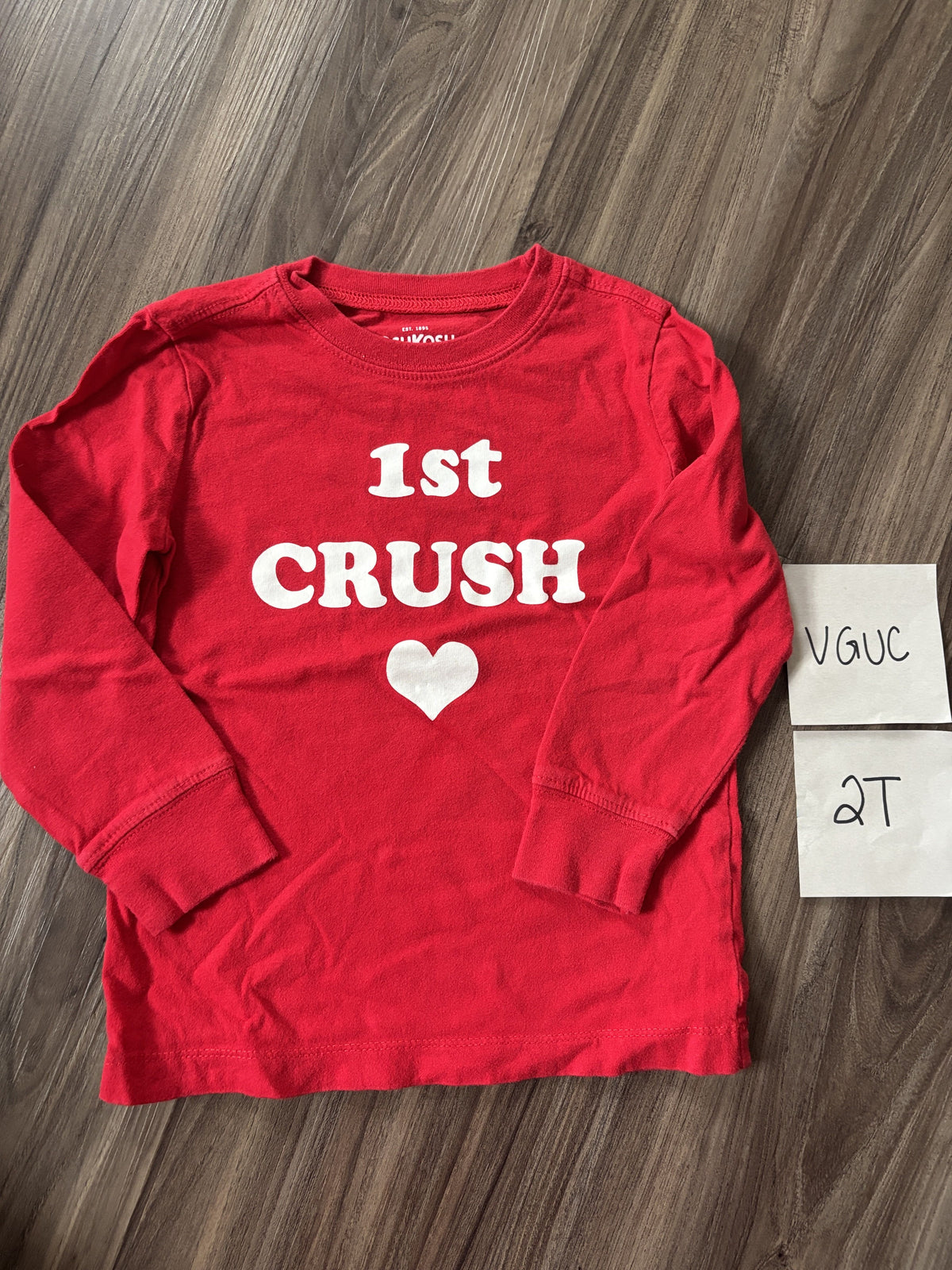 #138 - 2T VGUC 1st Crush LS Shirt