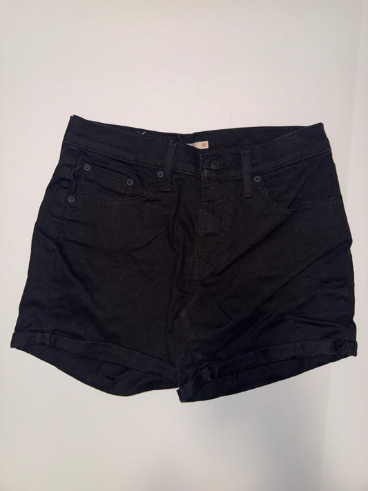 #106: Womens 30 (10) Levis Black Mid Length Shorts