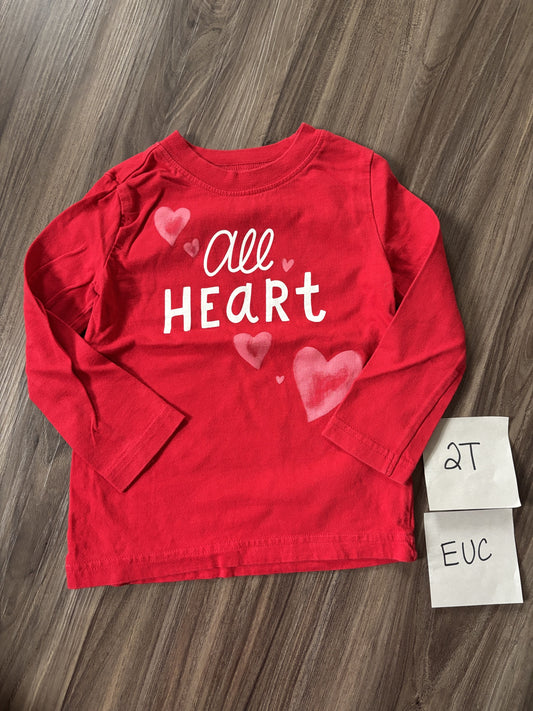 #138 - 2T EUC All Heart LS Tshirt