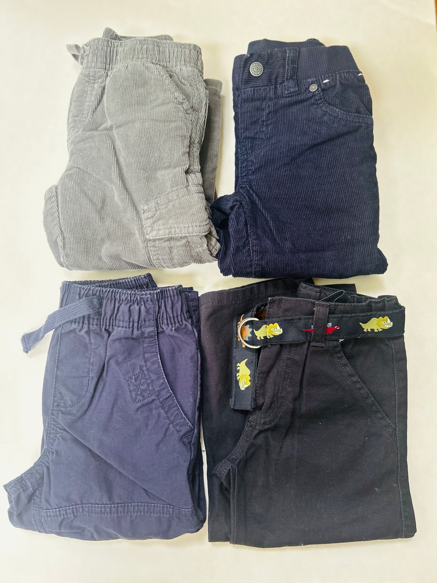 #95 Boys 2T Gymboree and OshKosh bundle of pants Navy and Gray