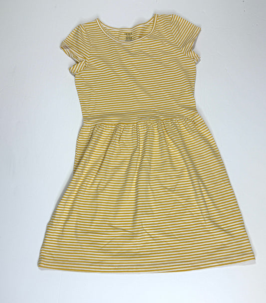 155 Girls Carters Size 12 Yellow Striped Dress