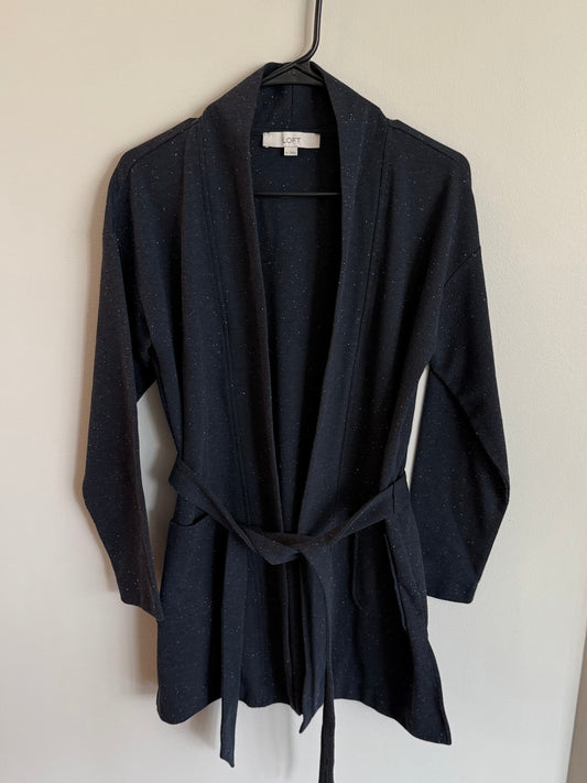 #173-LOFT women's open front jacket blue size S *see description*