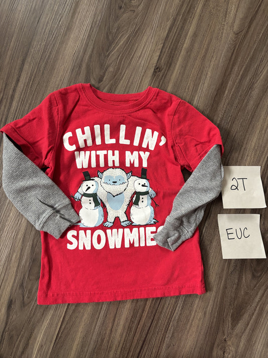 #138 - 2T EUC Chillin' With My Snowmies Shirt