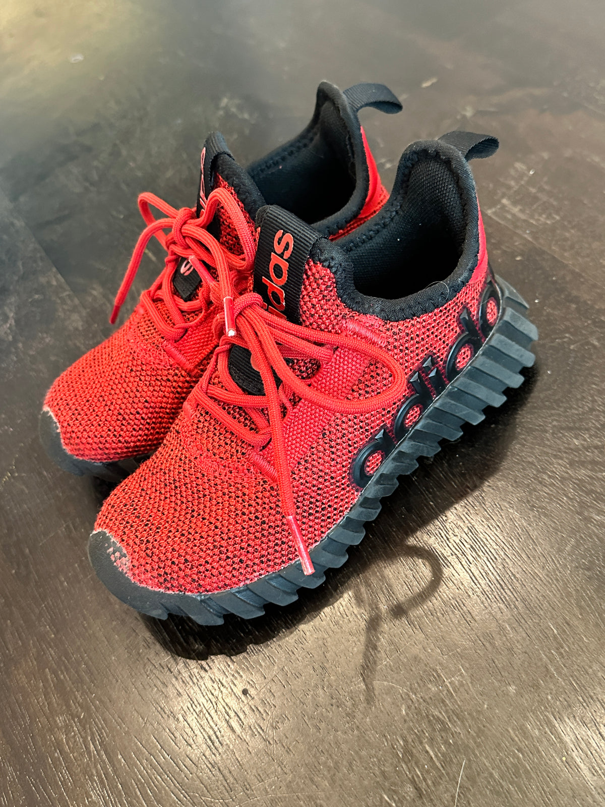 #48 Adidas Red Sneakers Boys 12