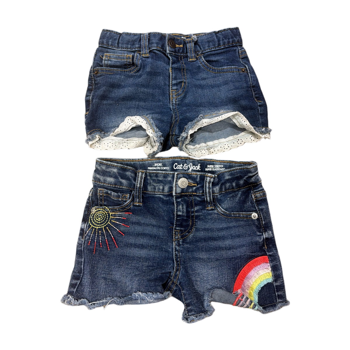 77 - Cat & Jack Jean Shorts sz XS 4/5