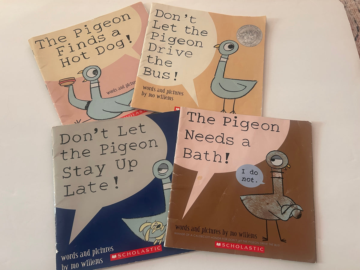 #56 set of four Mo Willems “Pigeon” series books GUC