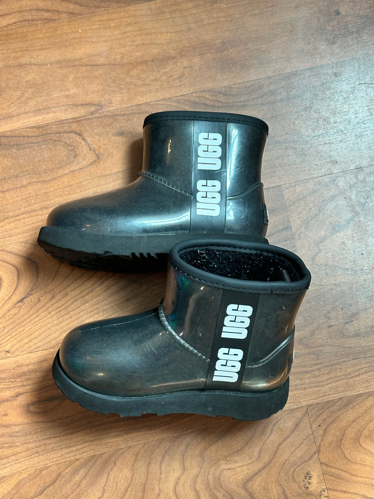 #48 UGG Black Boots Girls 10