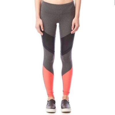 #111 Alo Yoga Sheila Colorblock Grey Low Rise Athletic Leggings Women’s Small