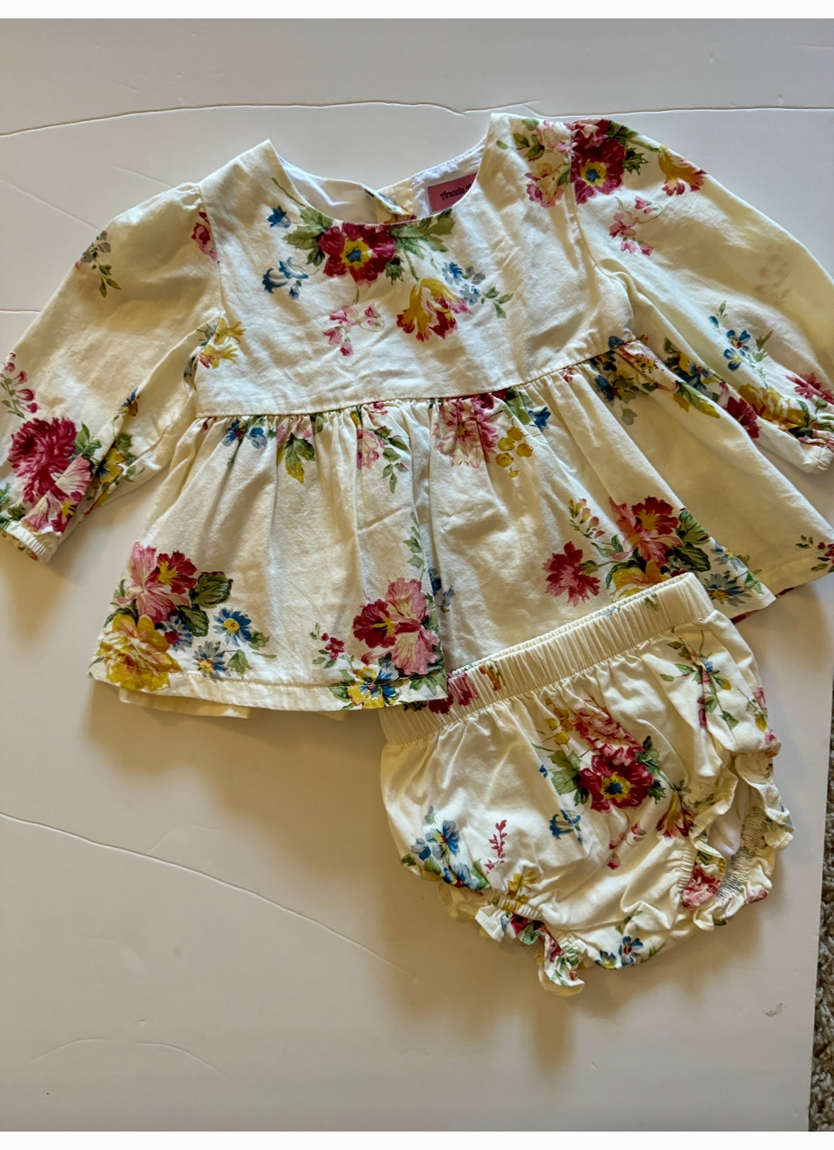 REDUCED PRICE #34 Arabella and rose size 12 month girl flower outfit