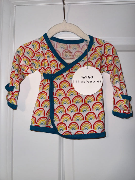 Seller 106: *Reduced* 0-3m Little Sleepies Rainbow Top NWT