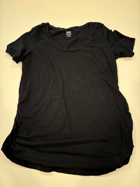 #9 -  Various Brands -  2 Black Short Sleeve Maternity Shirts Women's SIZE  M