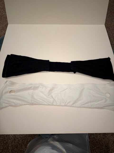 #9 - 2  Black & White Strapless Pumping Bra's Women's SIZE  L / Adjustable