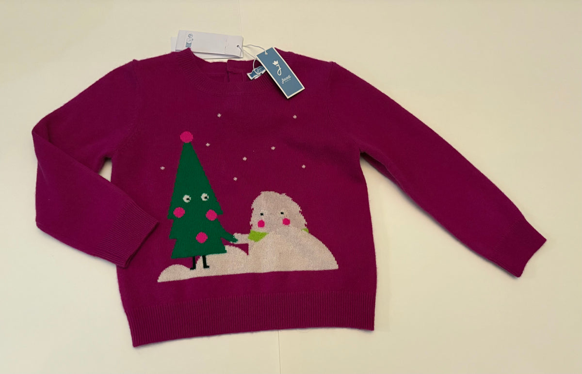 Seller 186 - Jacadi Paris Girls Christmas Sweater - Size 3A - NWTs