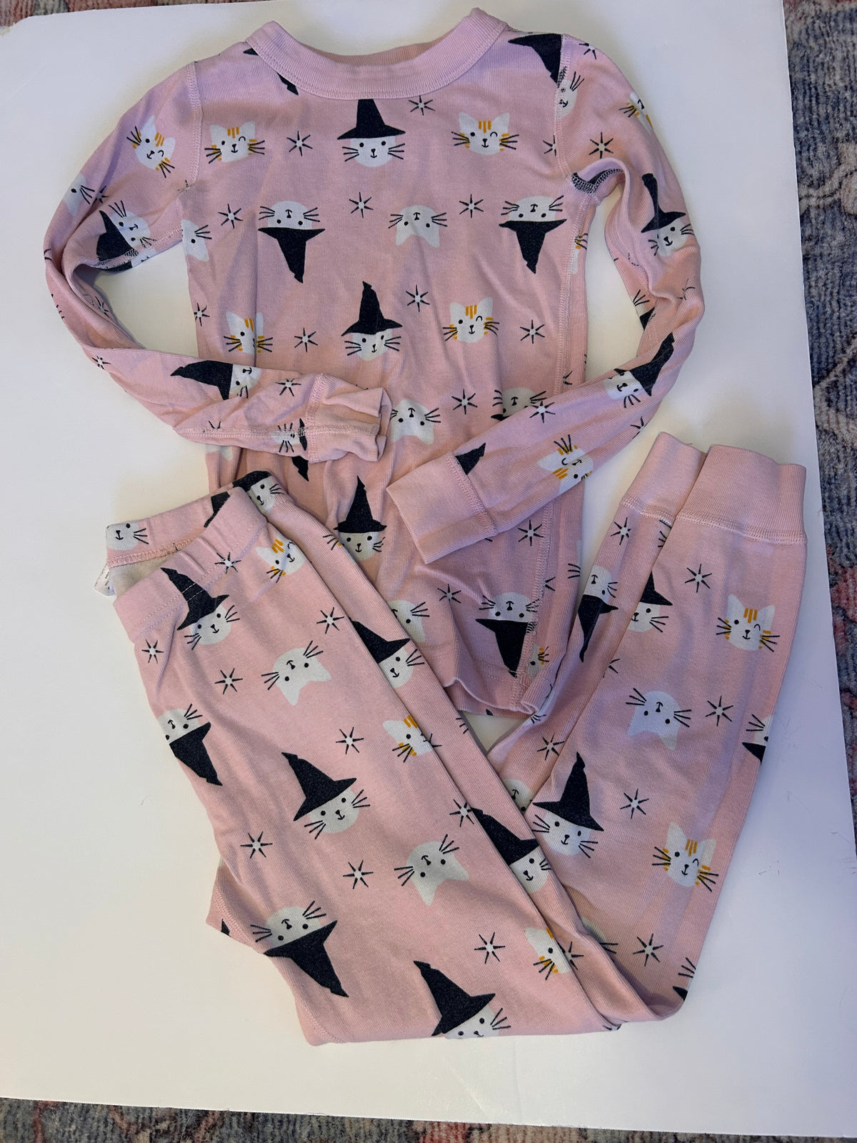 #56 Hanna Andersson Halloween cat pjs size 6-7