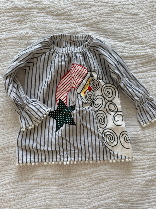 #49 Girls size 90 / 2T Santa tunic