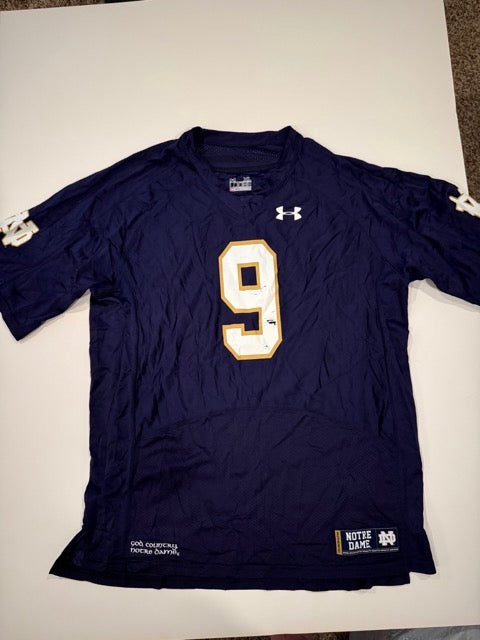 #9 -  Under Armour Authentic -  Notre Dame Jersey #9 Mens SIZE  XL