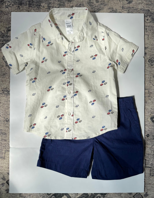Seller #126 Carters 24 Month Boys 2-piece Cotton Top & Short Set