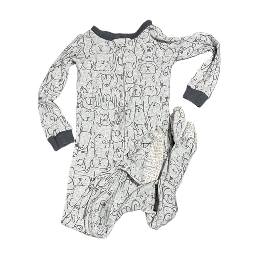 77 - Cotton DOG footed PJ 3t