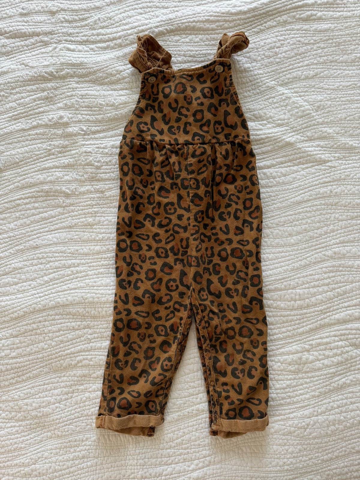 #49 Mudpie girls 24m / 2T leopard overalls