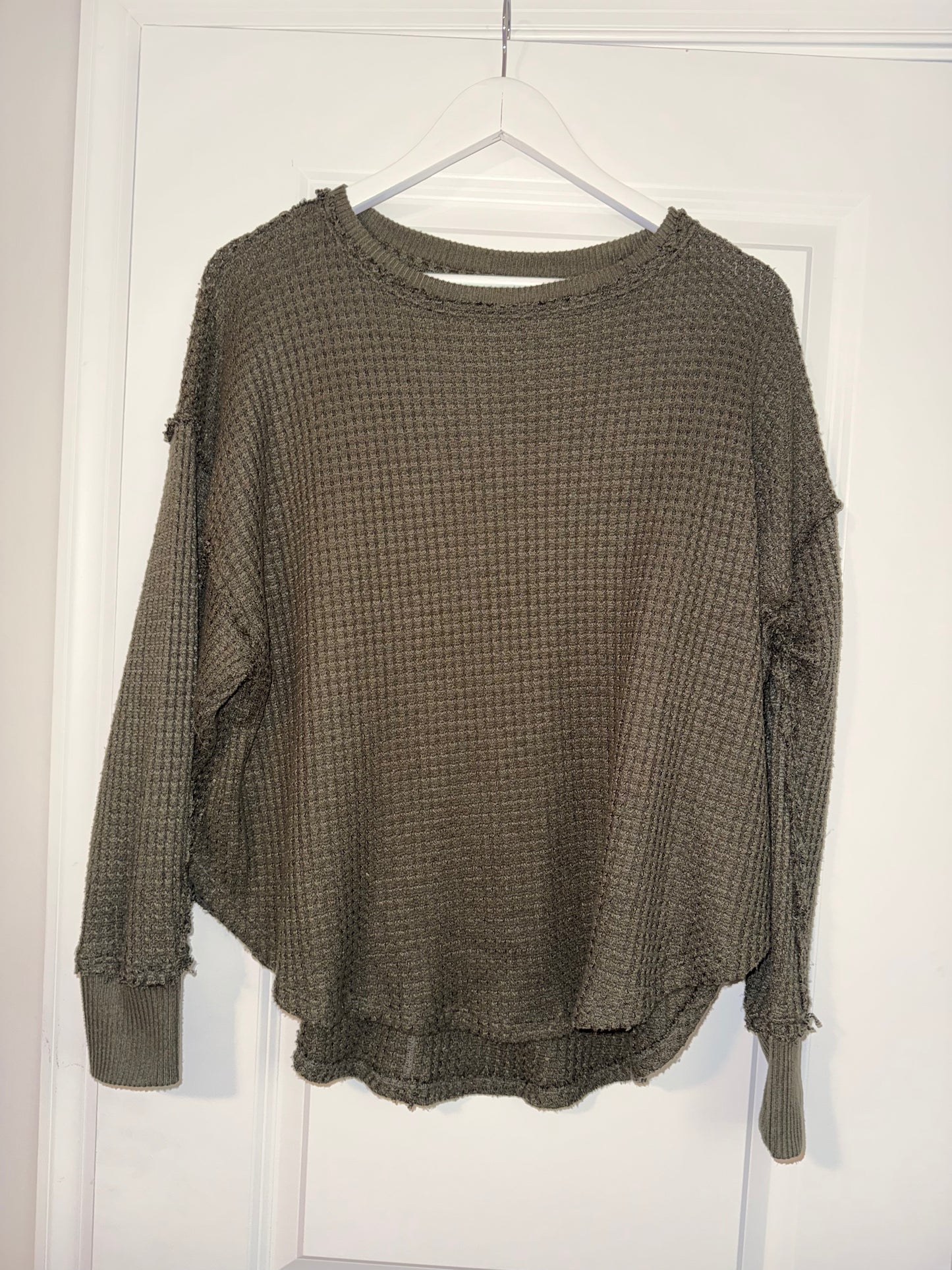 #106: Womens L SO Waffle Knit Top