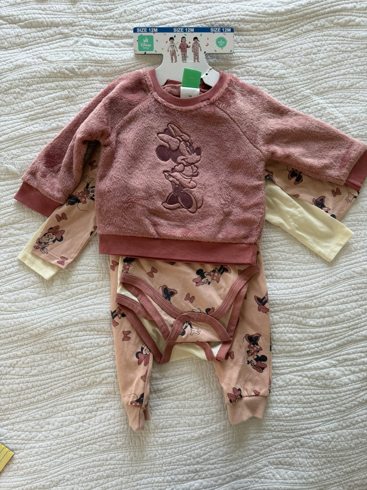 #49 Disney 12 month 4 piece Minnie Mouse outfits