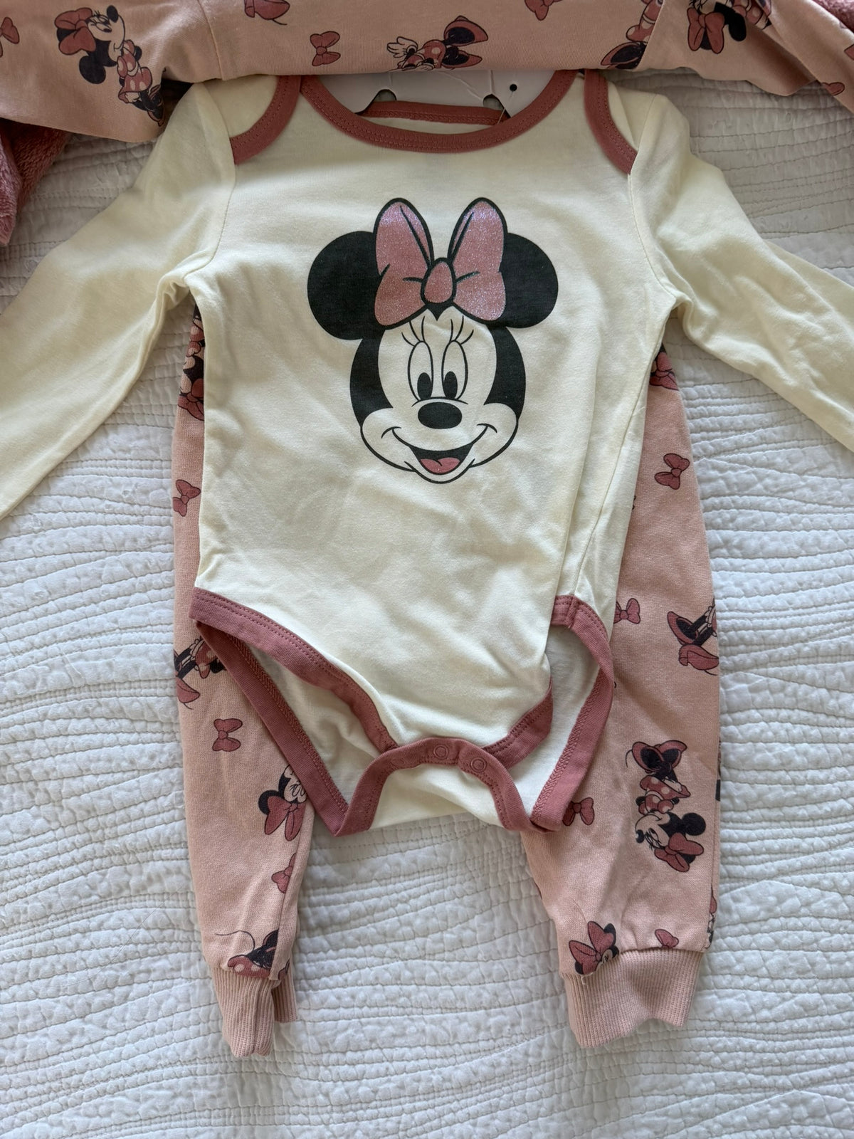 #49 Disney 12 month 4 piece Minnie Mouse outfits