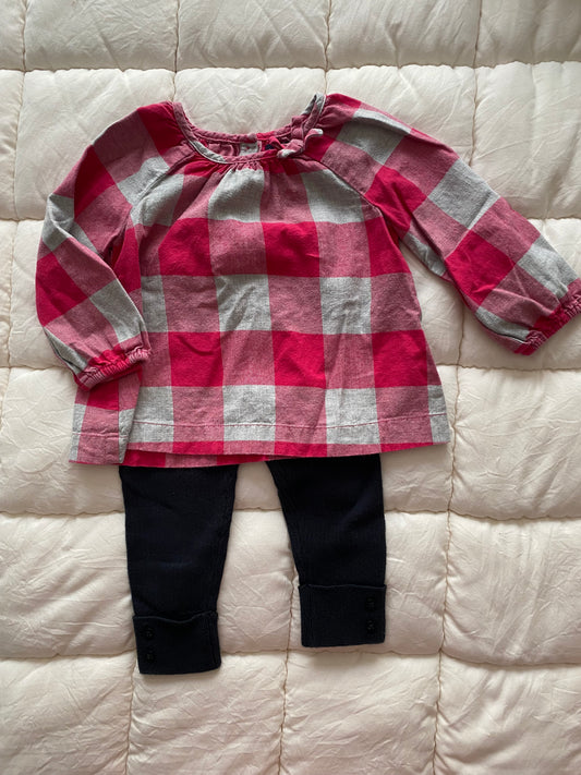 Seller 64 GAP girls 12-18 mo top with Carter's sweater leggings